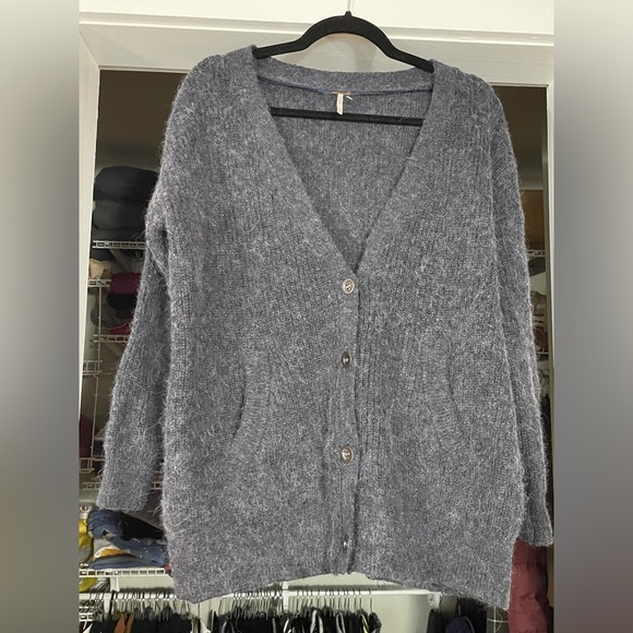 FREE PEOPLE oversized grandpa cardi Sz xs - Picture 1 of 6